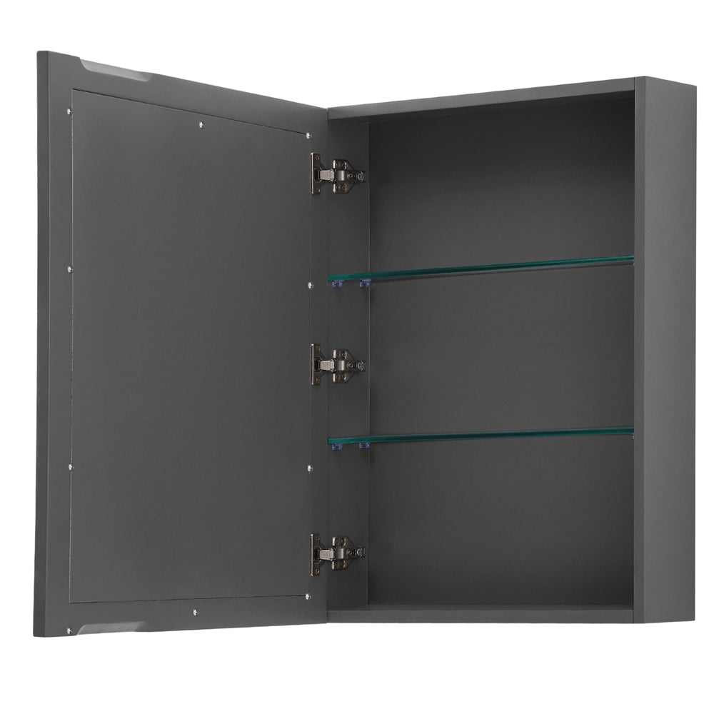 Daria 30" Single Vanity in Dark Gray, Top, Square Sink, Medicine Cabinet