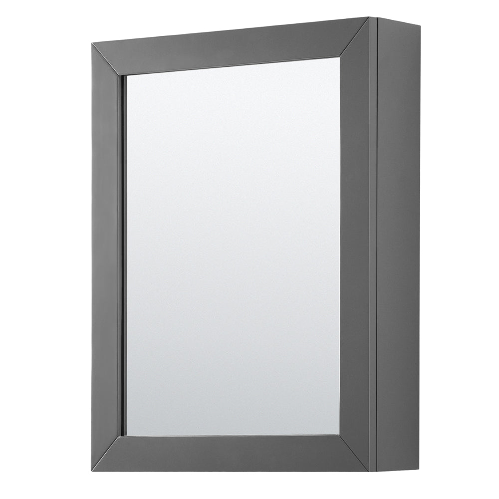 Daria 30" Single Vanity in Gray, Carrara Cultured Marble Top, Medicine Cabinet