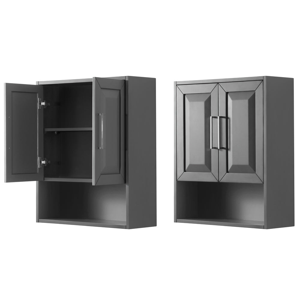 Daria Wall-Mounted Storage Cabinet in Dark Gray