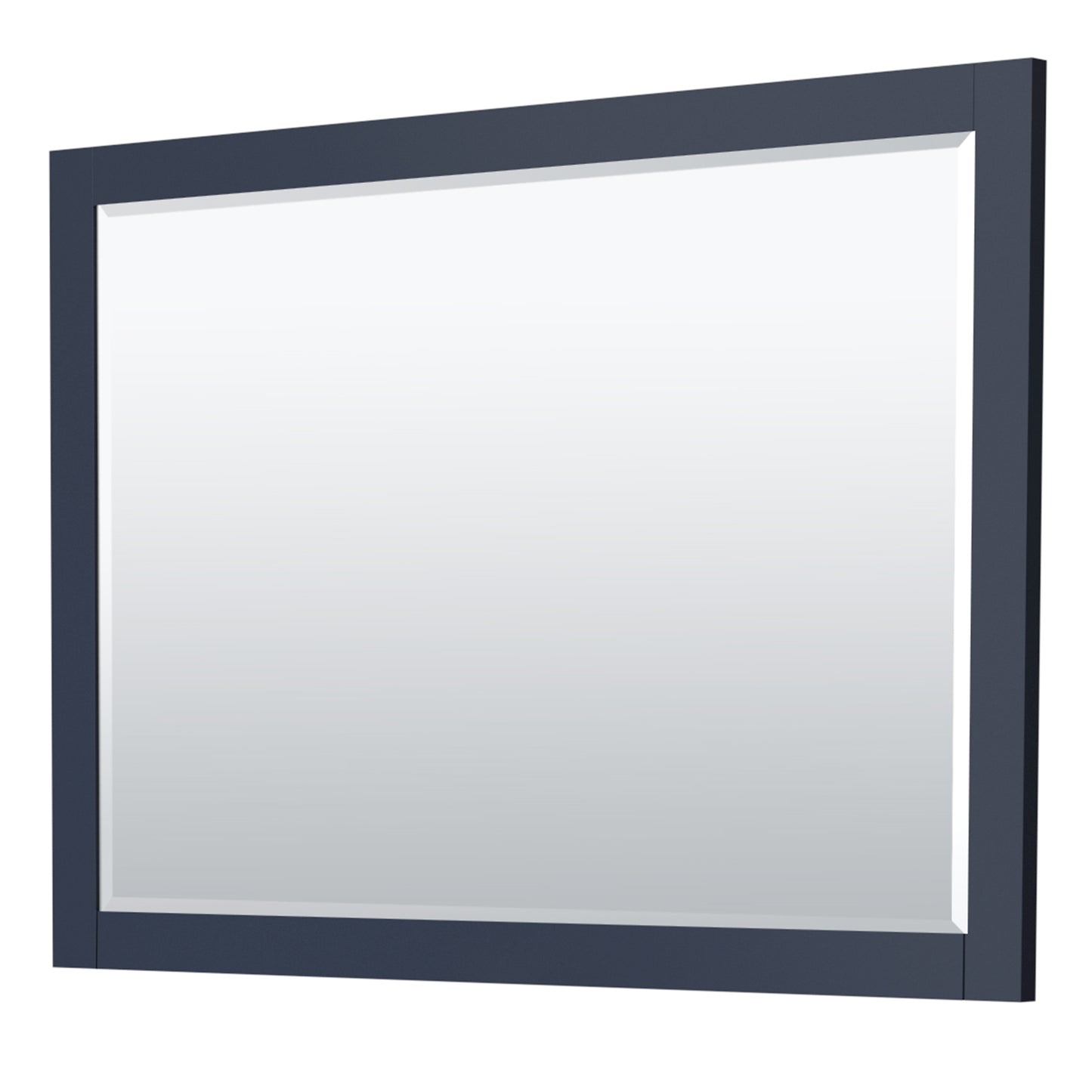 Miranda 48" Single Vanity in Dark Blue, Top, Square Matte Black Trim, 46" Mirror