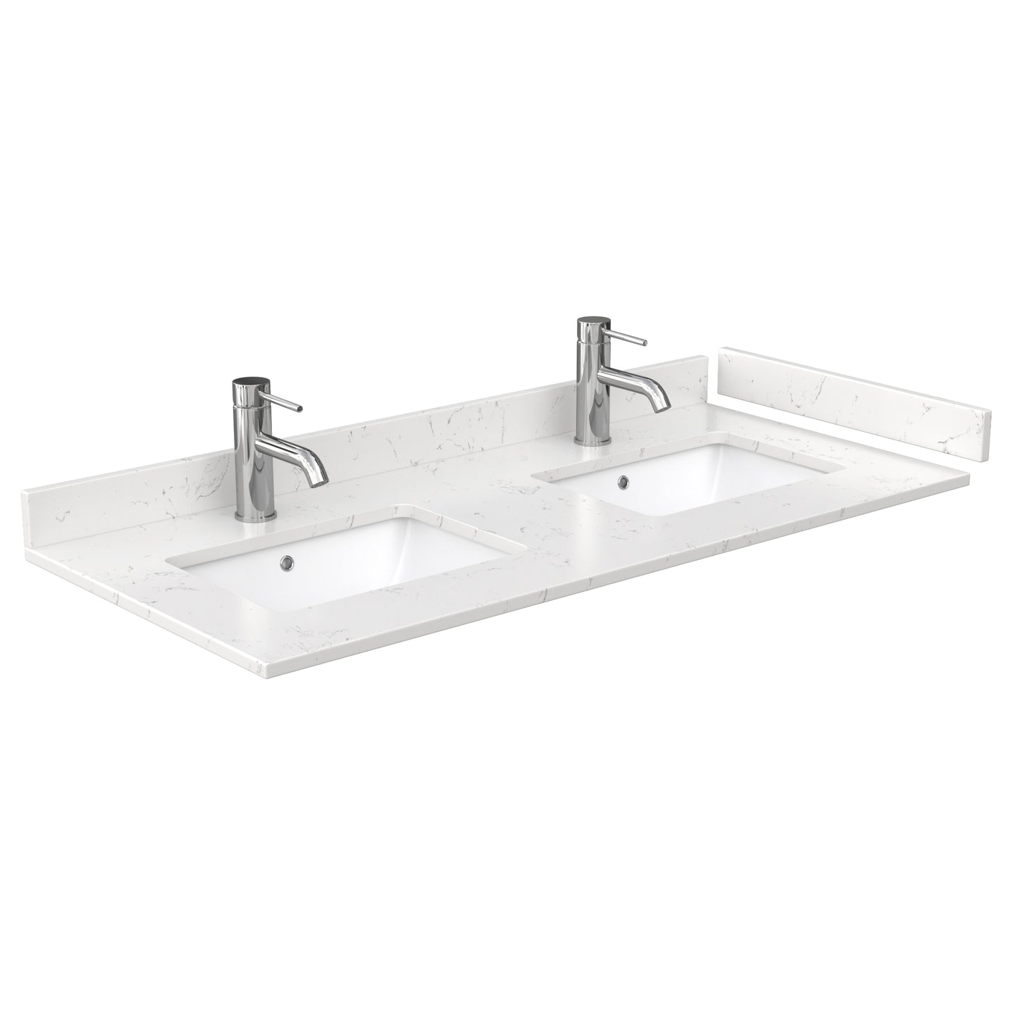 Avery 48" Double Vanity in White, Carrara Cultured Marble Top, Sinks