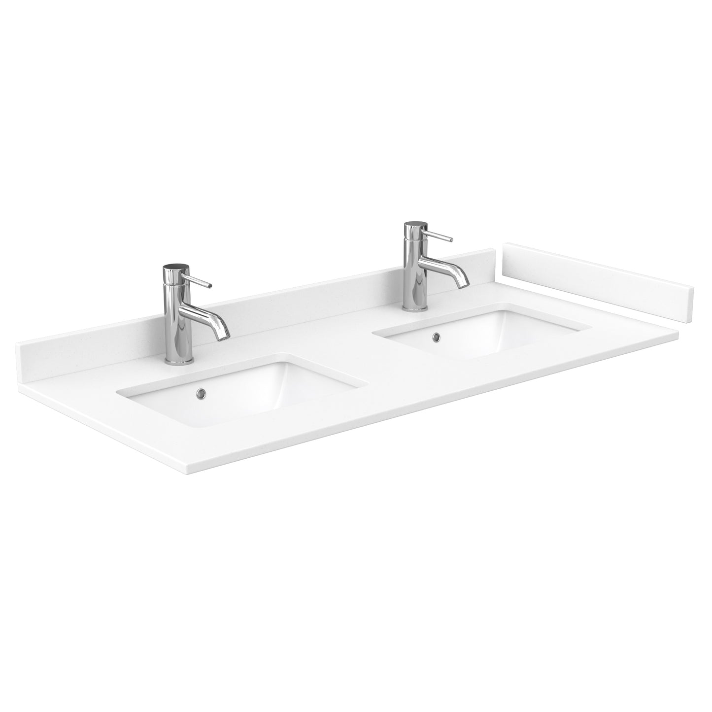 Avery 48" Double Vanity in Dark Gray, White Cultured Marble Top, 46" Mirror