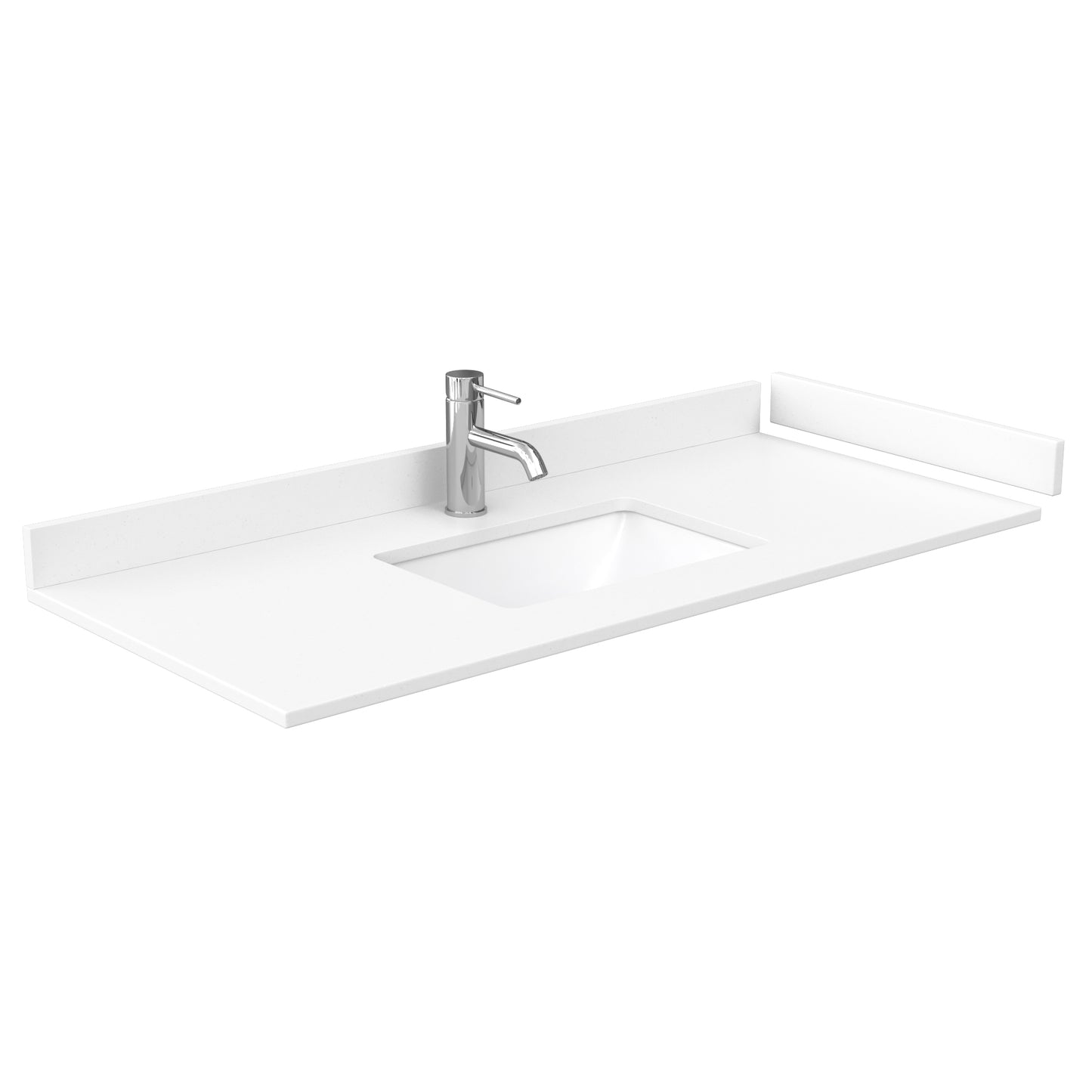 Avery 48" Single Vanity in Dark Blue, White Cultured Marble Top, 46" Mirror