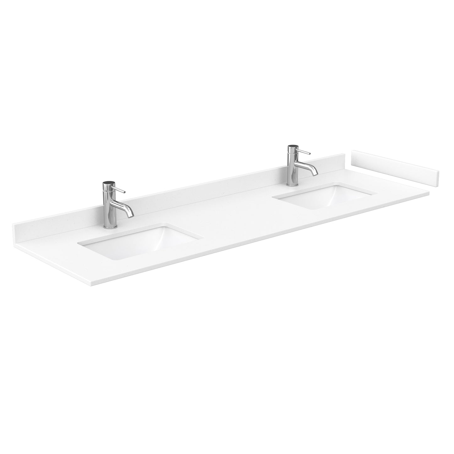 Acclaim 72" Double Vanity in White, White Cultured Marble Top, Sinks