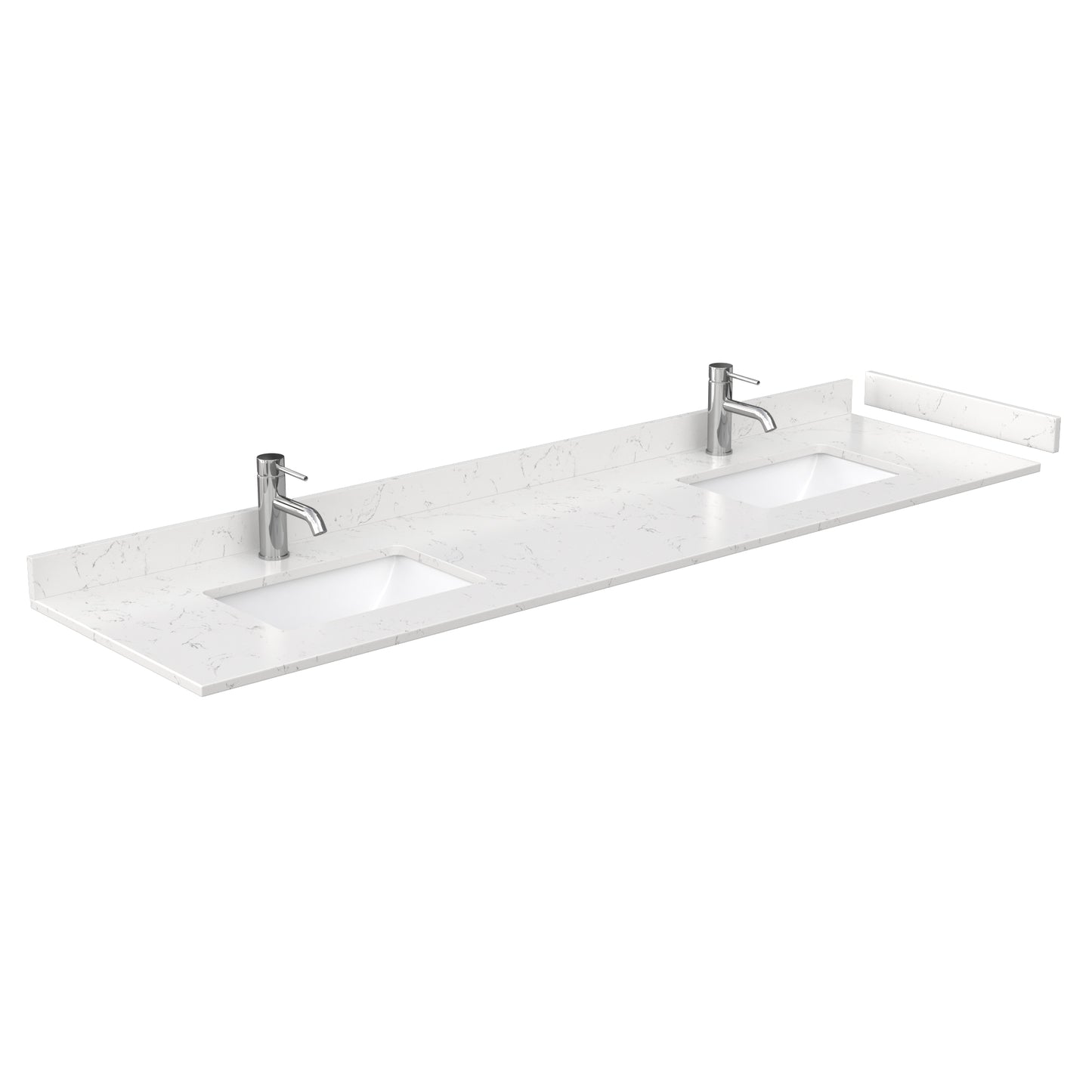 Daria 80" Double Vanity in Dark Gray, Carrara Cultured Marble Top, 70" Mirror