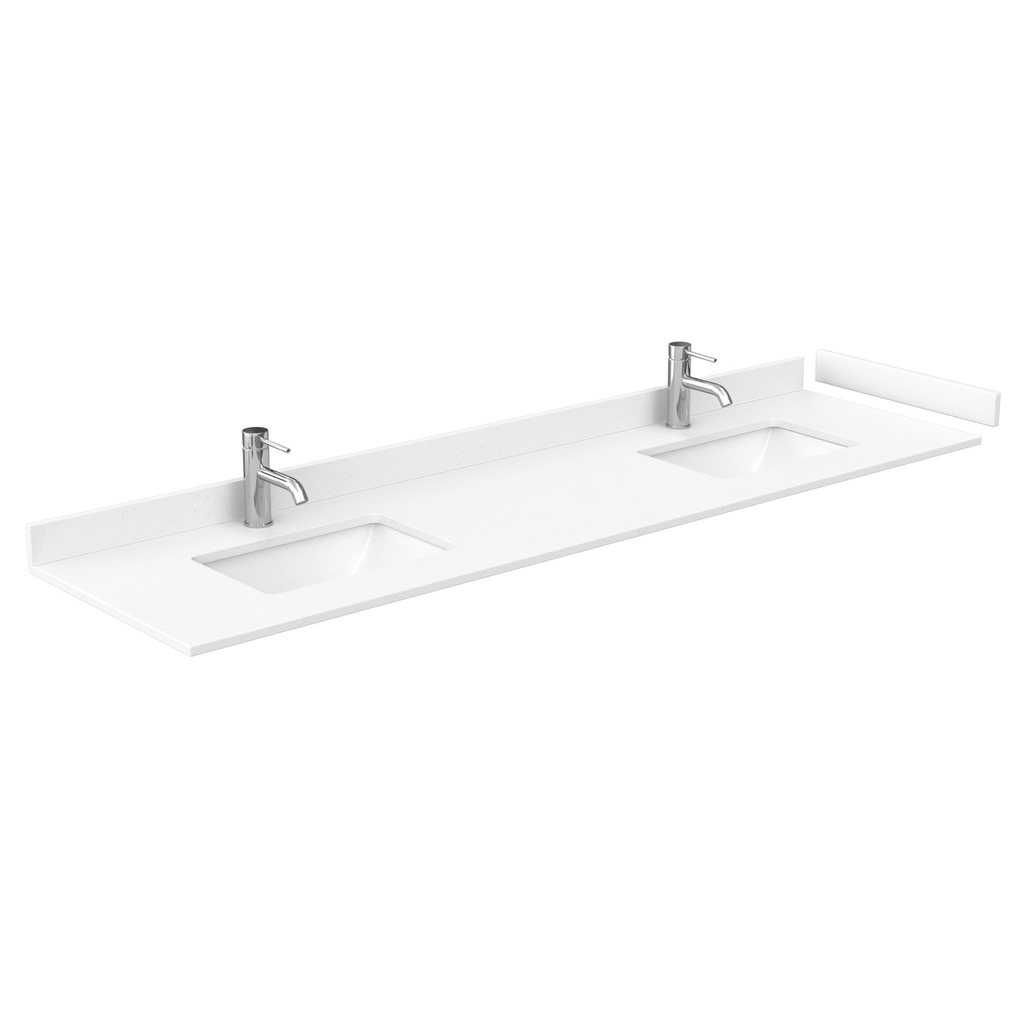 Daria 80" Double Vanity in Dark Gray, White Cultured Marble Top, Sinks