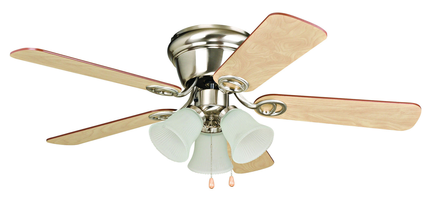 42" Wyman Ceiling Fan in Brushed Polished Nickel, WC42BNK5C3F