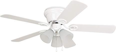 42" Wyman Ceiling Fan in White, WC42WW5C3F