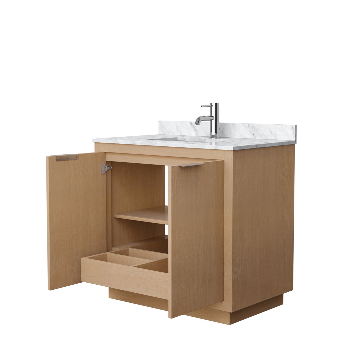 Maroni 36" Single Vanity in Light Straw, Top, Square Sink