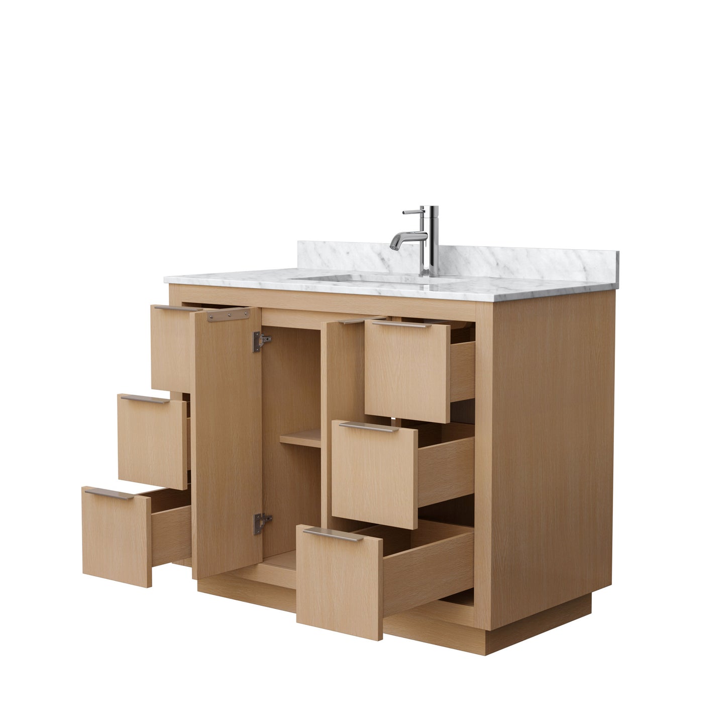 Maroni 42" Single Vanity in Light Straw, Top, Square Sink