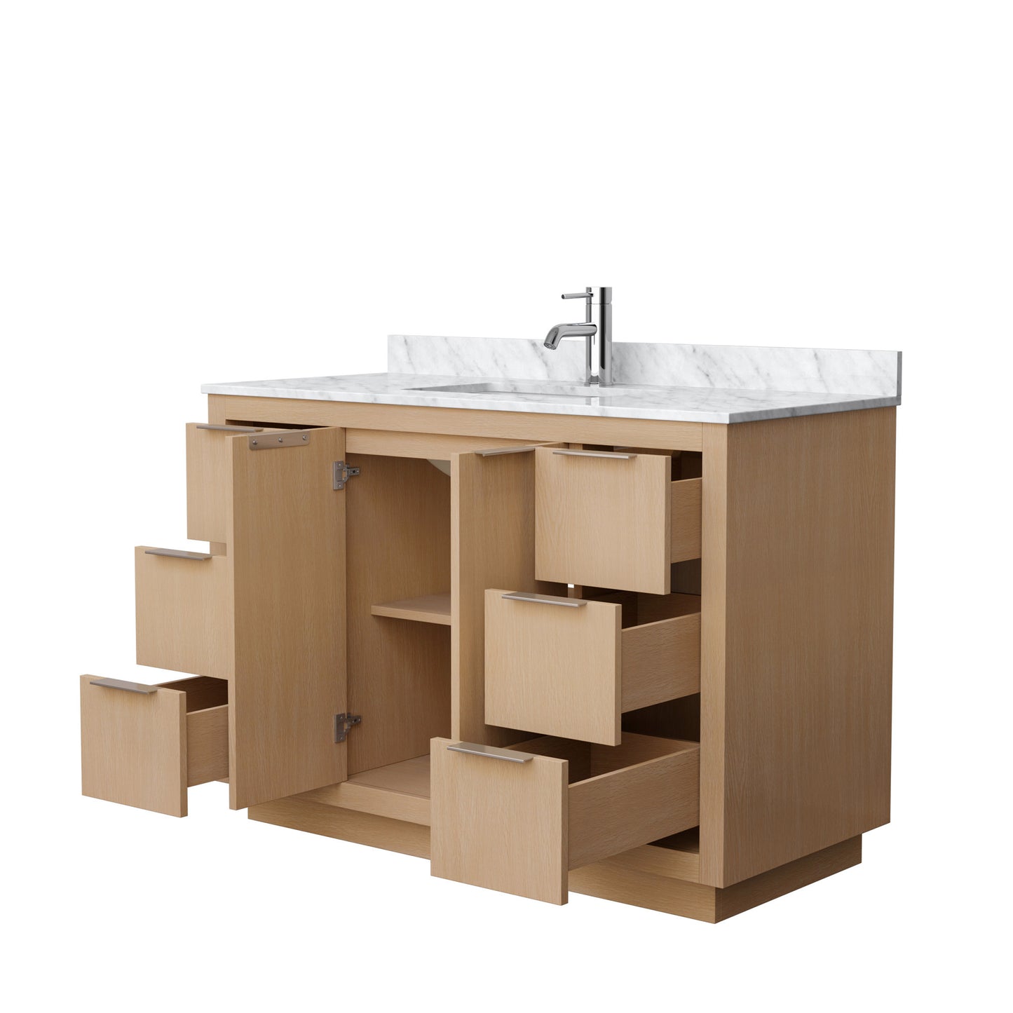 Maroni 48" Single Vanity in Light Straw, Top, Square Sink