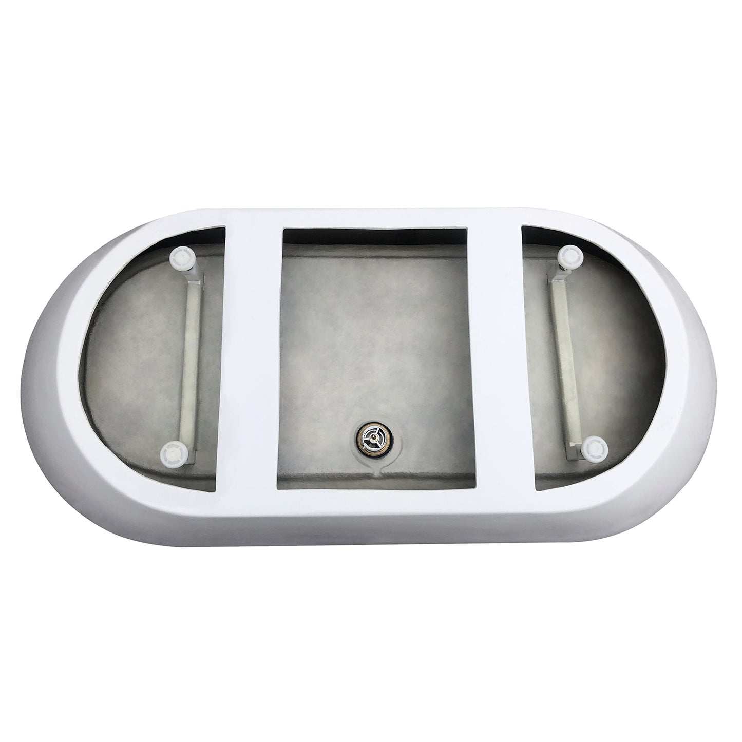 Brooklyn 60" Freestanding Bathtub in White, Matte Black Drain, Overflow Trim