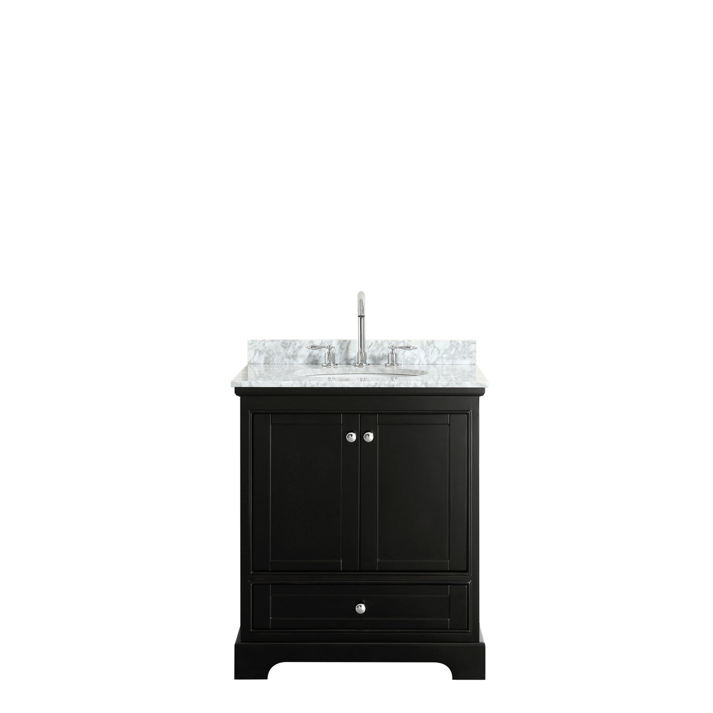 Deborah 30" Single Vanity in Dark Espresso, Top, Oval Sink, No Mirror