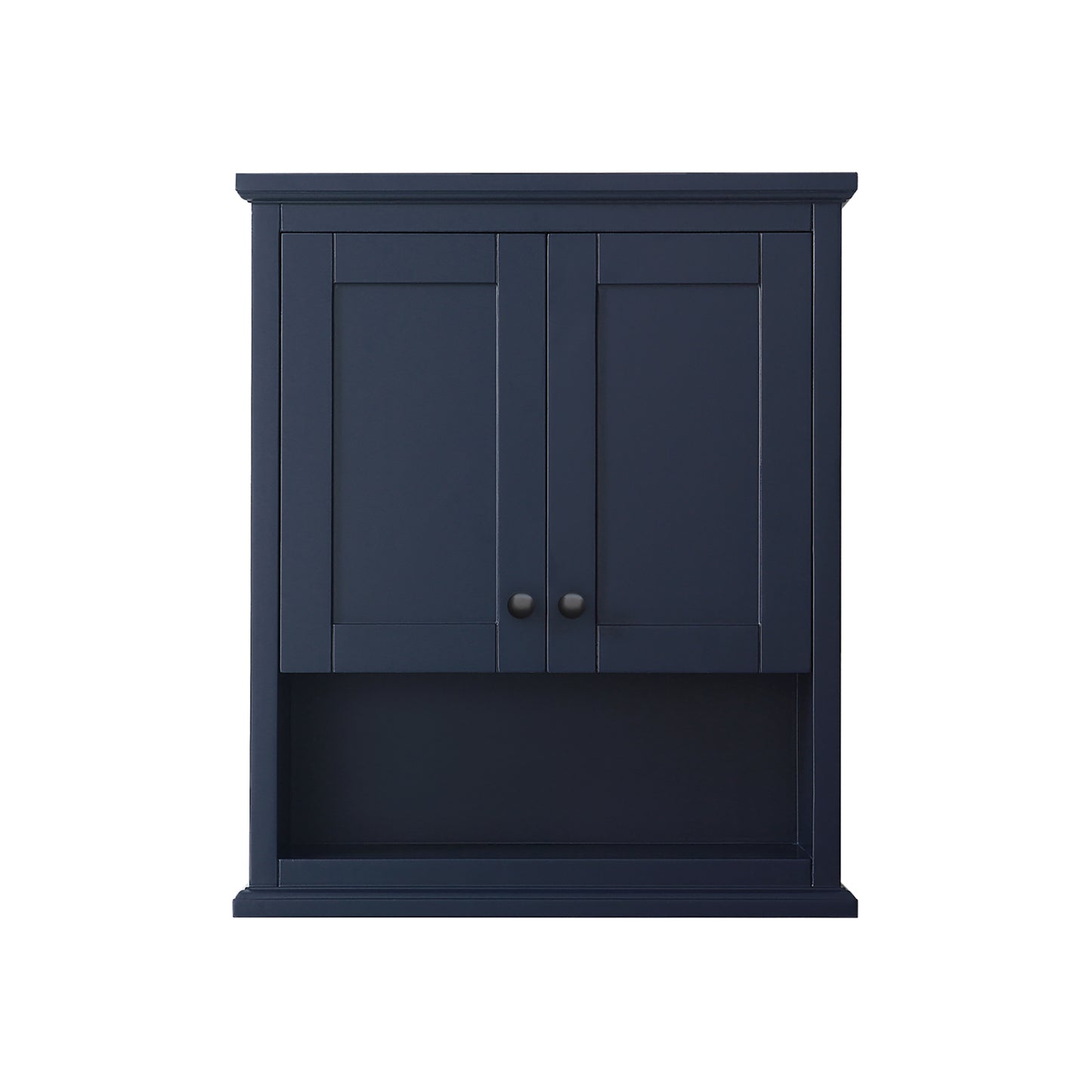 Avery Over-the-Toilet Bathroom Wall-Mounted Storage Cabinet in Blue, Black Trim