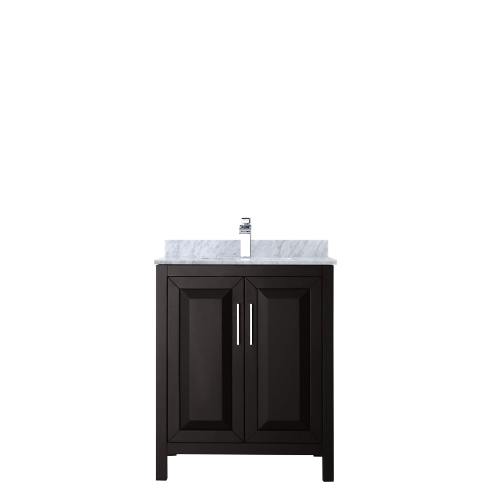 Daria 30" Single Vanity in Dark Espresso, Top, Square Sink, No Mirror