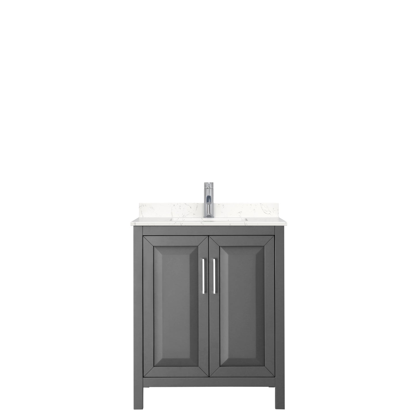 Daria 30" Single Vanity in Dark Gray, Carrara Cultured Marble Top, Sink