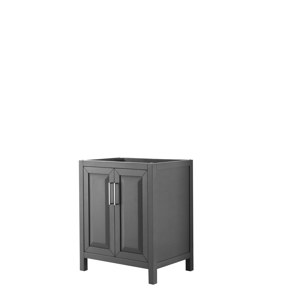 Daria 30" Single Vanity in Dark Gray, No Top, No Sink, No Mirror