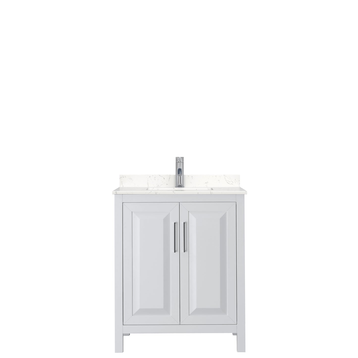 Daria 30" Single Vanity in White, Carrara Cultured Marble Top, Sink