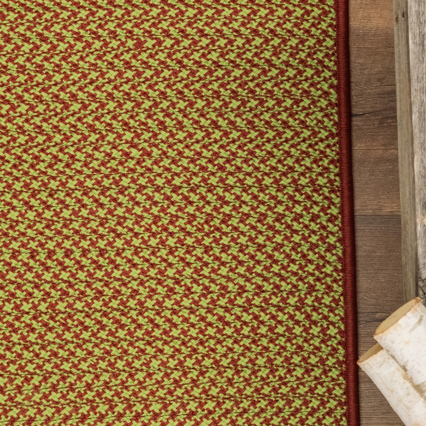 Holiday-Vibes Jumbo Houndstooth Basket - Vibe Green/Red 20"x20"x15"