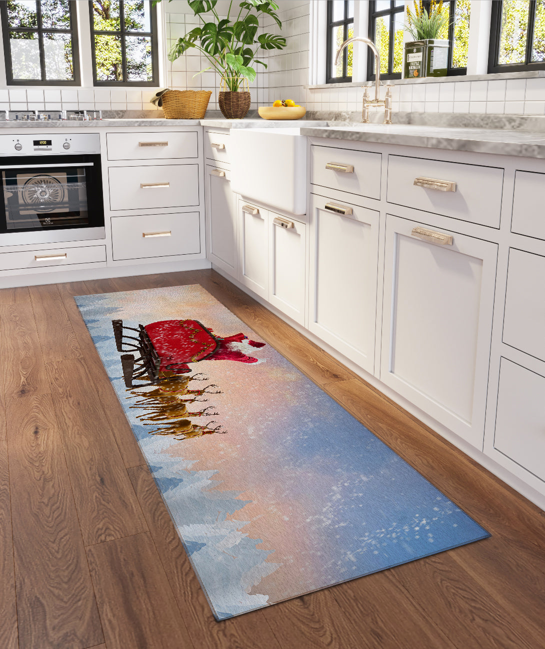 Indoor/Outdoor Wonderland WN1 Twilight Washable 2'3" x 7'6" Runner Rug