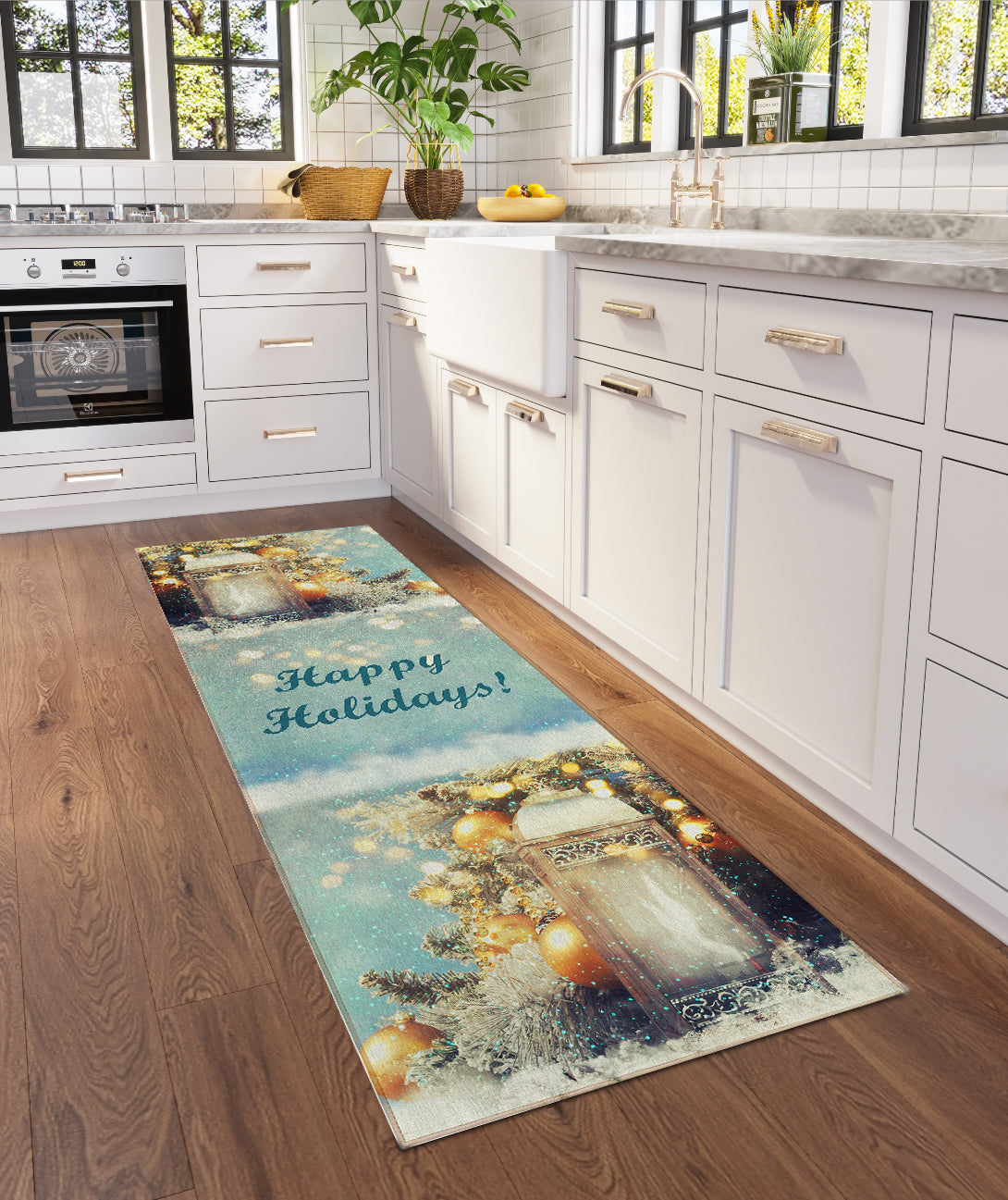 Indoor/Outdoor Wonderland WN3 Skydust Washable 2'3" x 7'6" Runner Rug