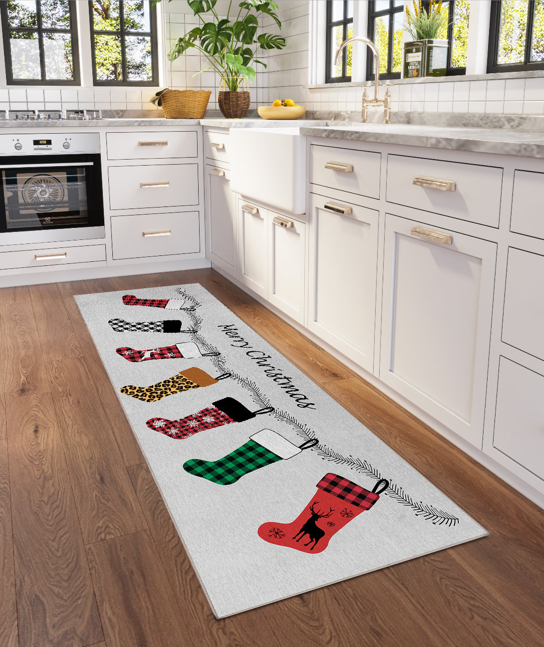 Indoor/Outdoor Wonderland WN5 Silver Washable 2'3" x 7'6" Runner Rug