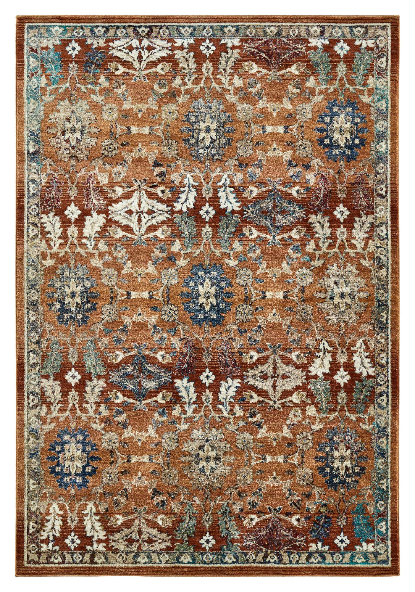 Kaleen Wynnlow Collection Paprika Coral Area Rug 5'3" x 7'10"