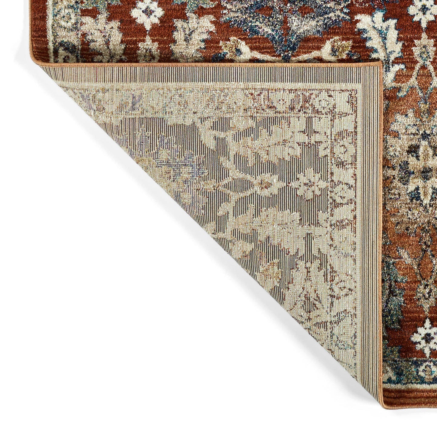 Kaleen Wynnlow Collection Paprika Coral Area Rug 7'3" x 7'3"