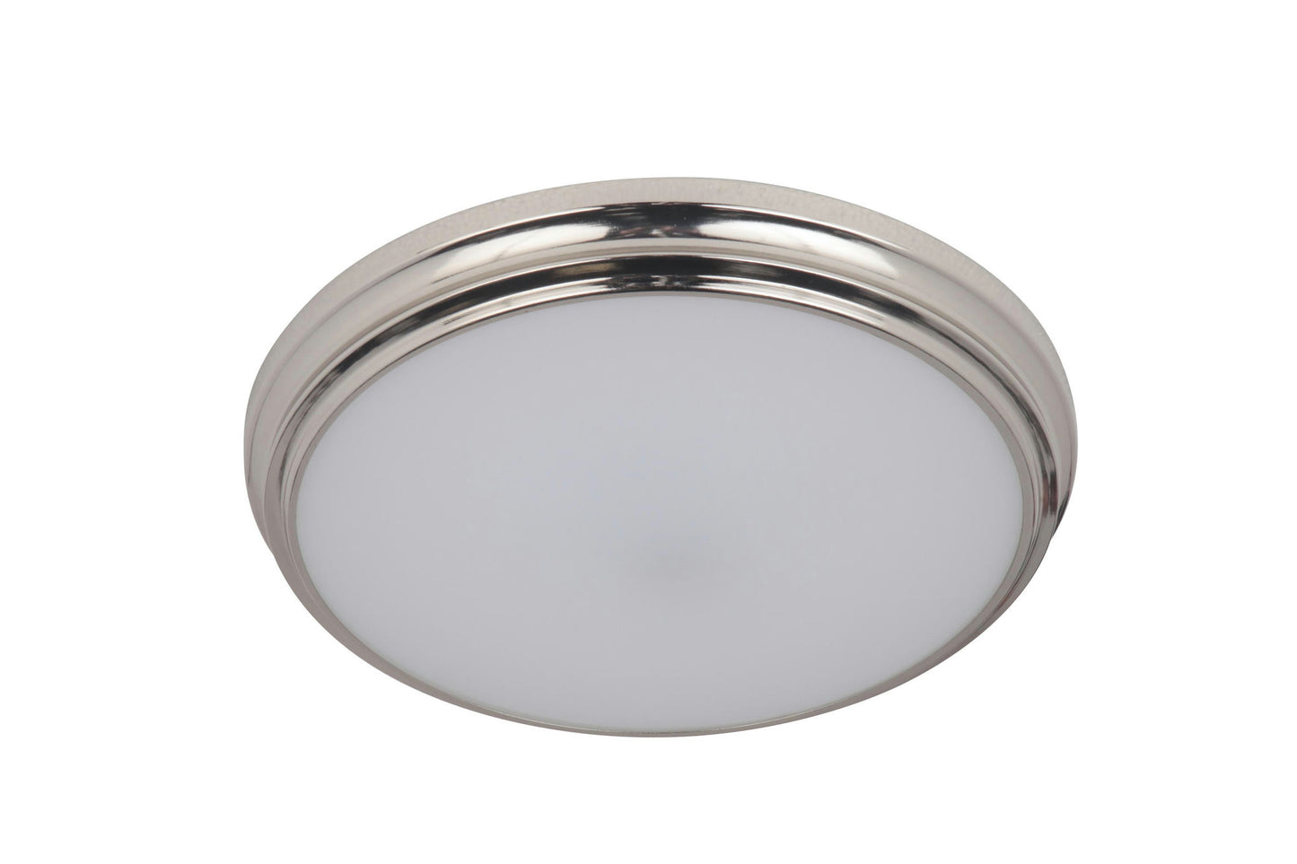 X66 flushmounts Flushmount 1 LED Light Brushed Polished Nickel, X6611-BNK-LED