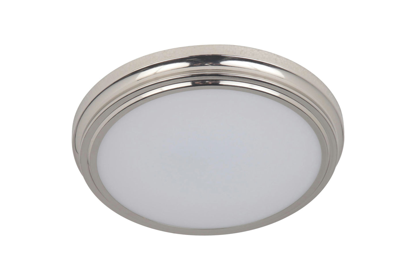 X66 flushmounts Flushmount 1 LED Light Brushed Polished Nickel, X6613-BNK-LED