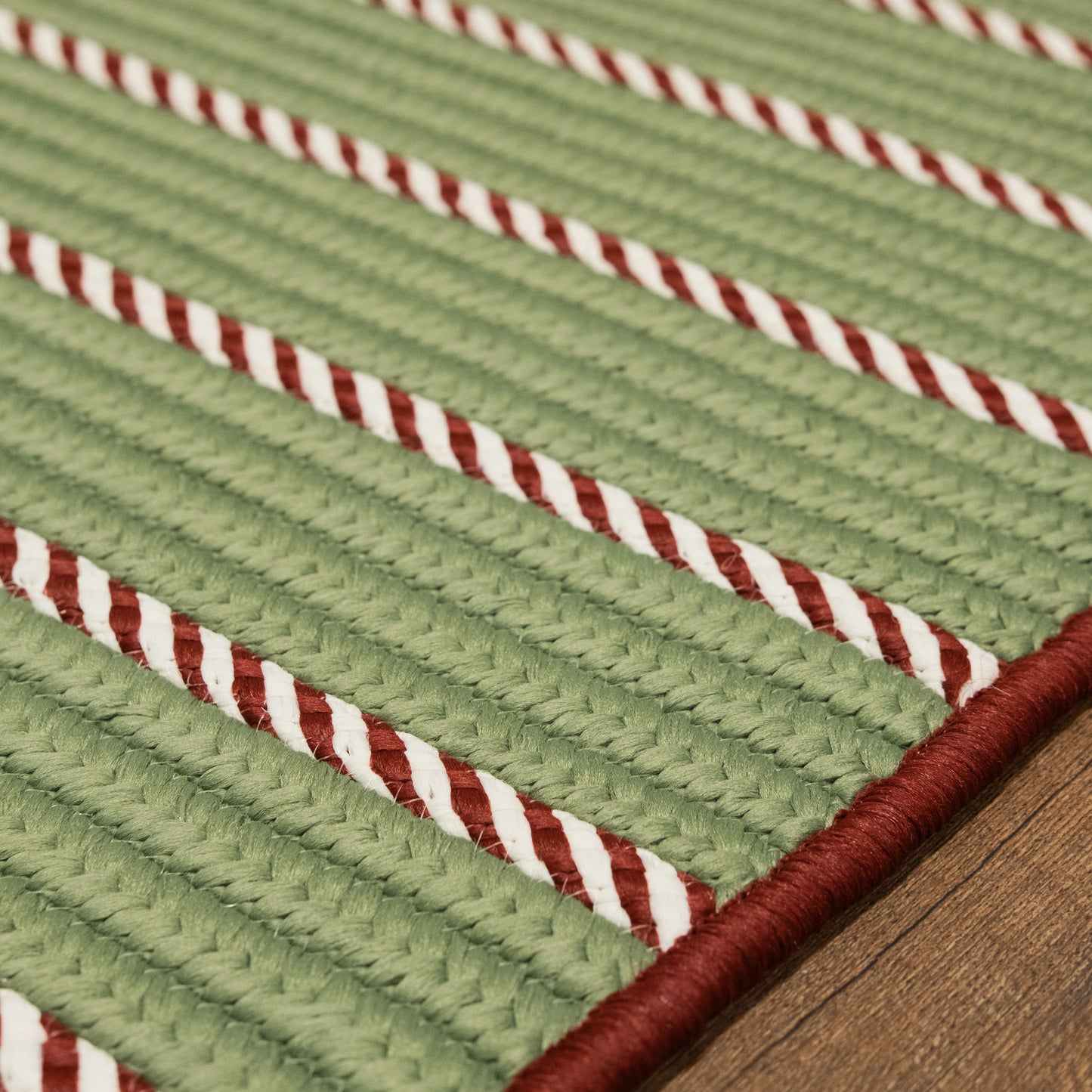 Naughty Elf Stripe Christmas Rug - Green 42" x 66"