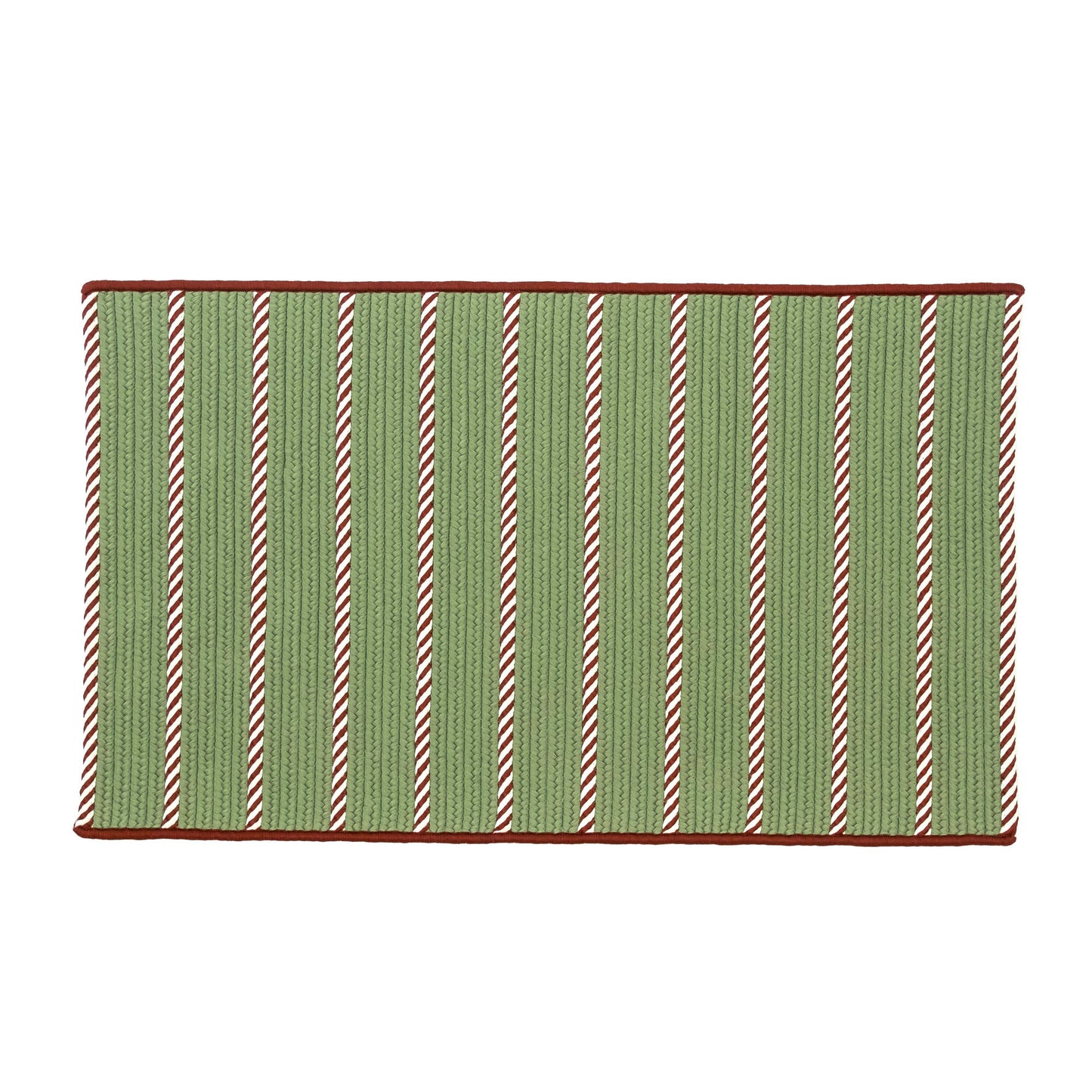 Naughty Elf Stripe Christmas Rug - Green 34" x 58"