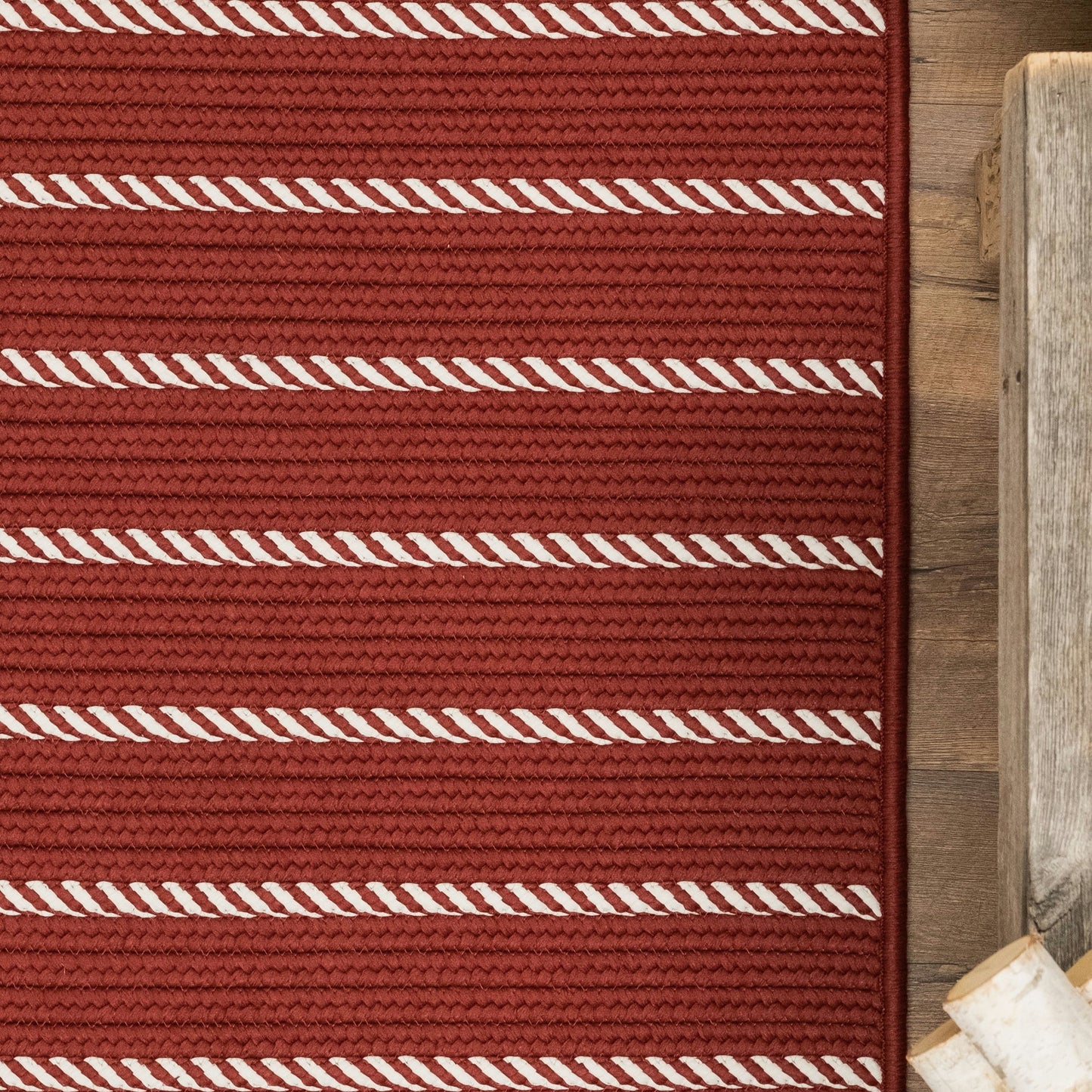Naughty Elf Stripe Christmas Rug - Red 42" x 66"