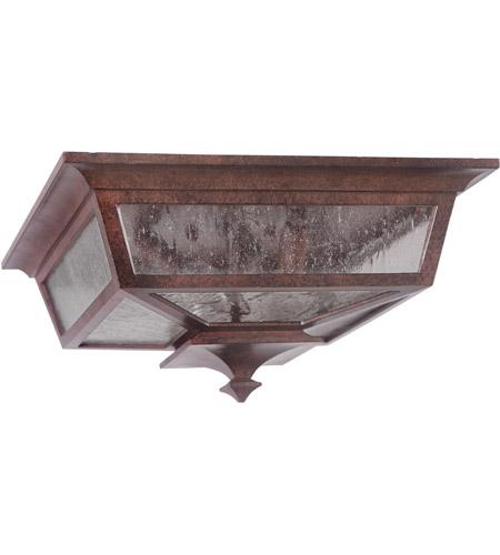 Argent II 3 Light Flushmount in Aged Bronze with Clear Seeded Glass