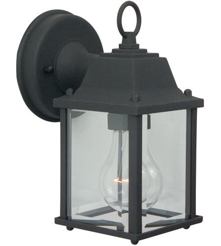Coach Lights 1 Light S Wall Mount Matte Black w/ Clear Beveled Glass, Z192-TB