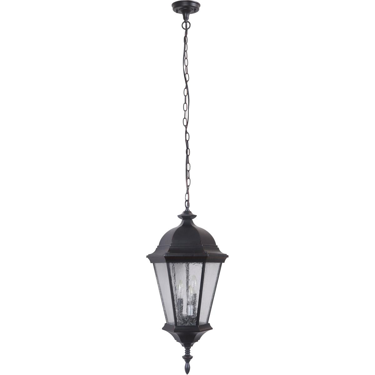 Chadwick 1 Light Pendant in Oiled Bronze Gilded with Clear Seeded Glass