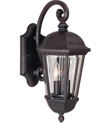 Britannia 2 Light Small Wall Mount in Oiled Bronze with Clear Beveled Glass