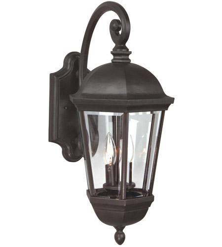 Britannia 3 Light Medium Wall Mount in Oiled Bronze with Clear Beveled Glass