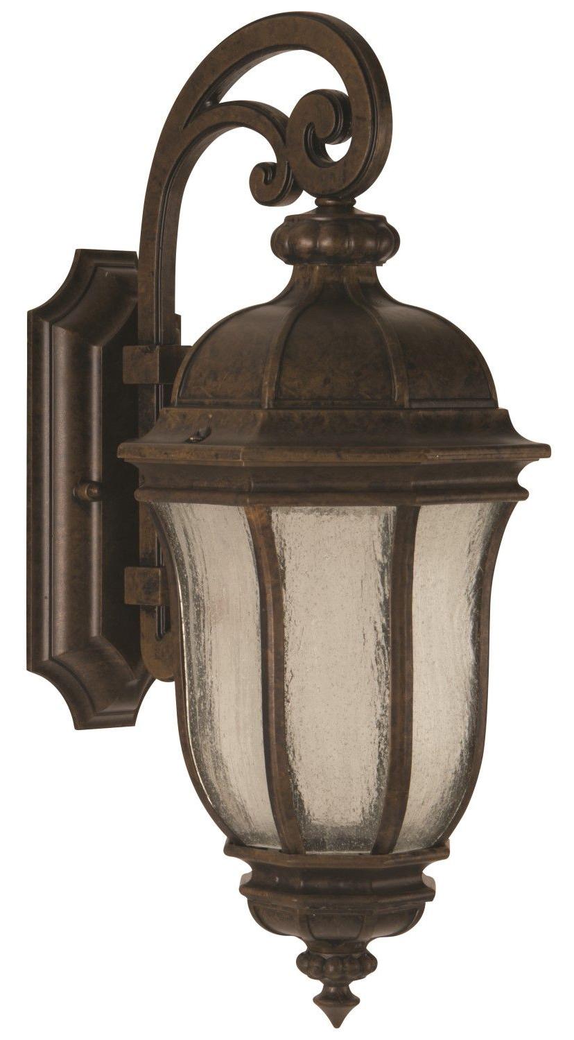 Harper 3 Light Large Wall Mount in Peruvian Bronze with Clear Seeded Glass