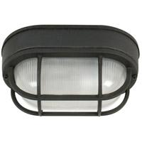 Bulkhead 1 Light S Flushmount Matte Black w/ Frosted Halophane Glass, Z396-TB