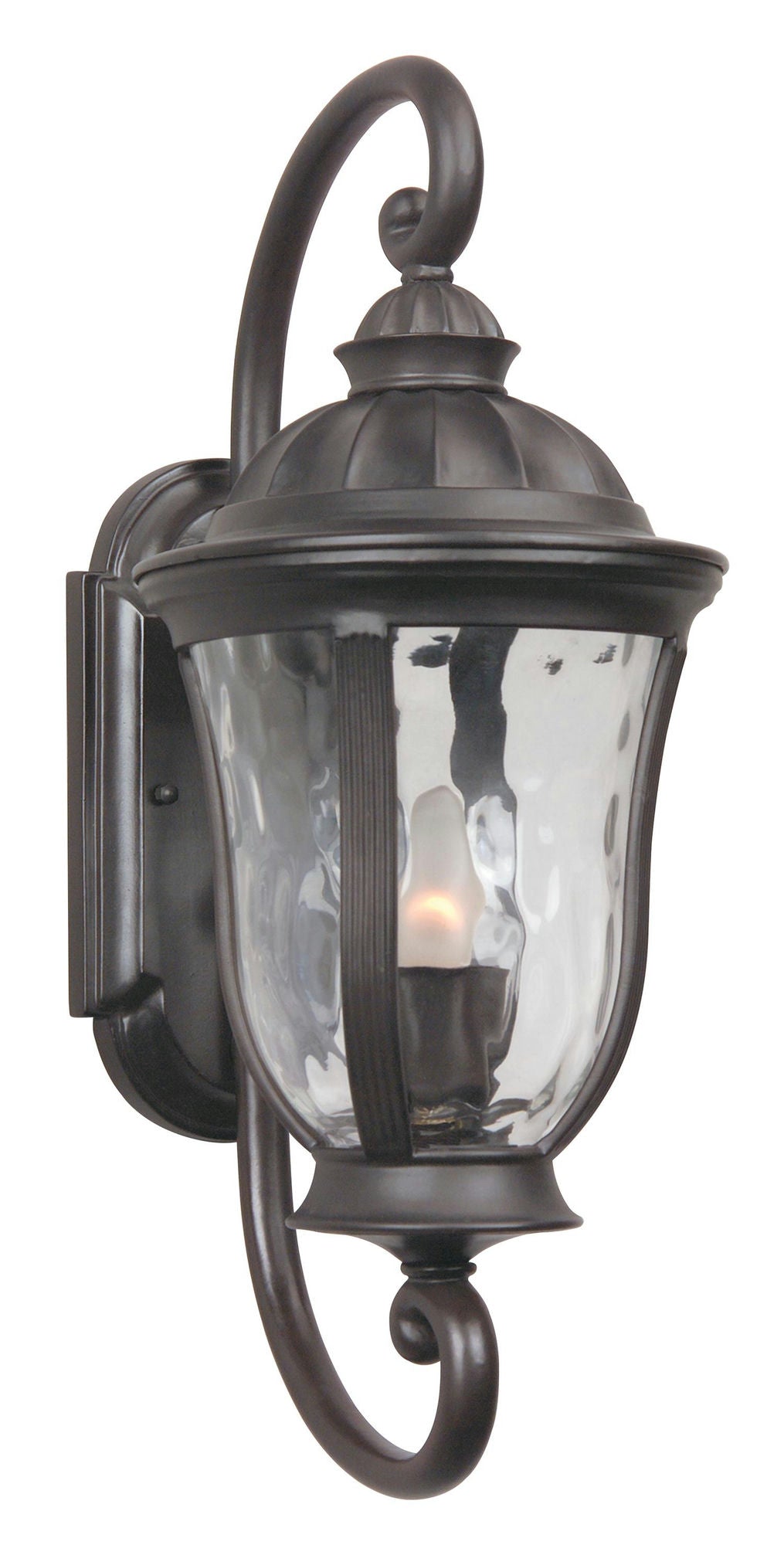 Frances 1 Light Small Wall Mount Oiled Bronze w/ Clear Hammered Glass, Z6000-OBO