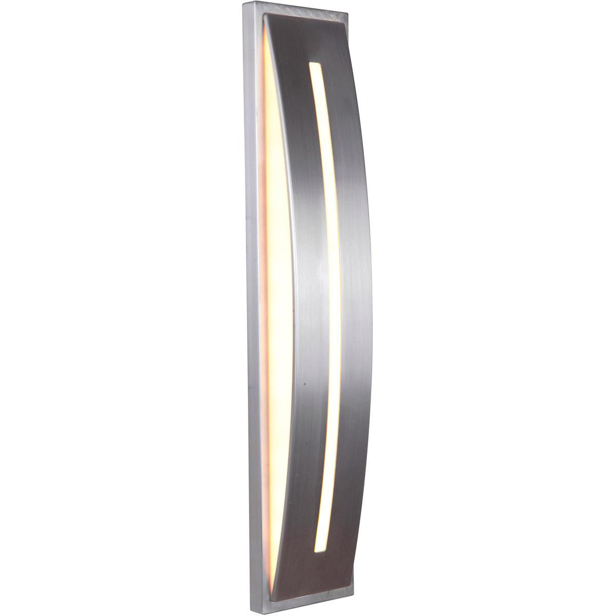 Luna Medium LED Pocket Sconce in Satin Aluminum