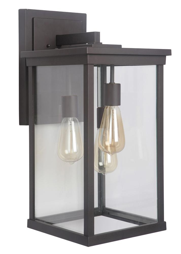 Riviera III 3 Light Extra Large Wall Mount Oiled Bronze w/ Clear Beveled Glass
