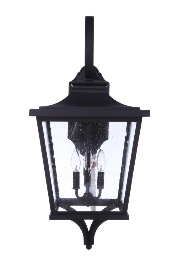 Tillman Outdoor Lantern, Flat Black, 3 x 60W