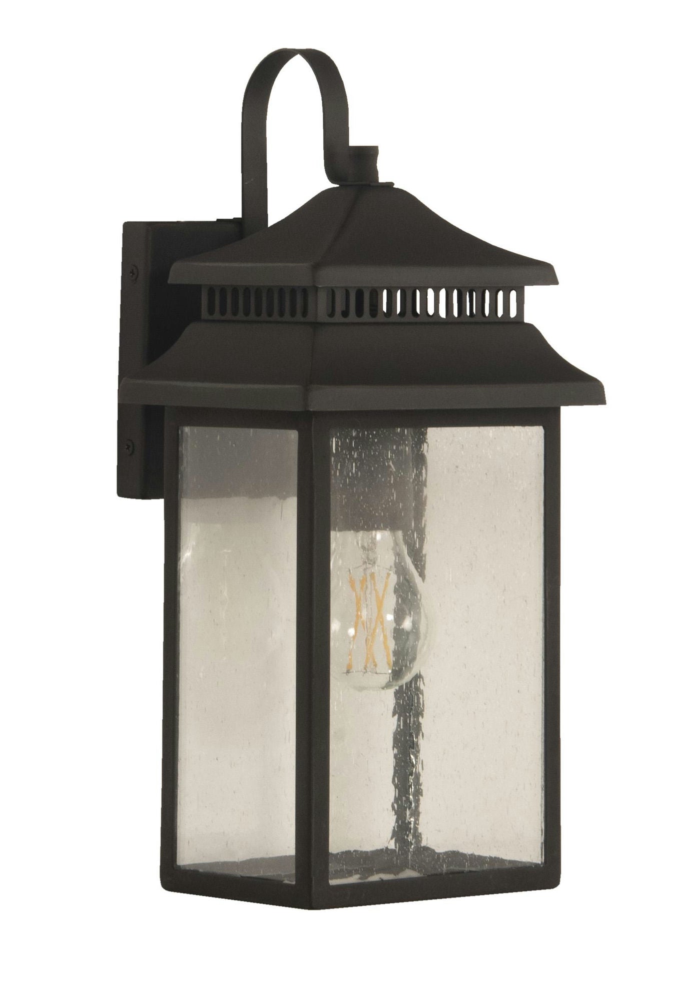Crossbend Small 1 Light Outdoor Lantern in Dark Bronze Gilded
