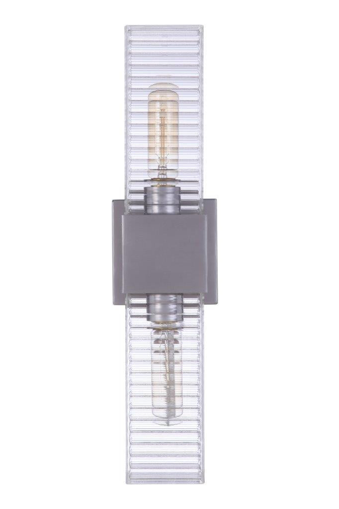 Ridge Outdoor Lantern 2 Light Satin Aluminum, ZA4500-SA