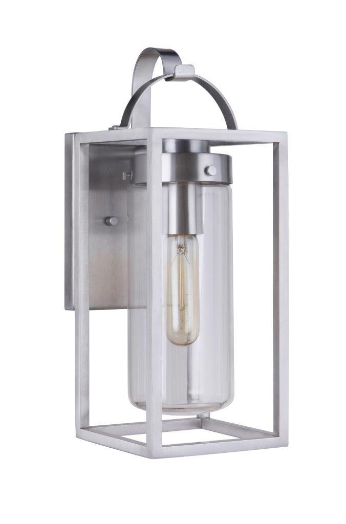 Neo Small Outdoor Lantern 1 Light Satin Aluminum