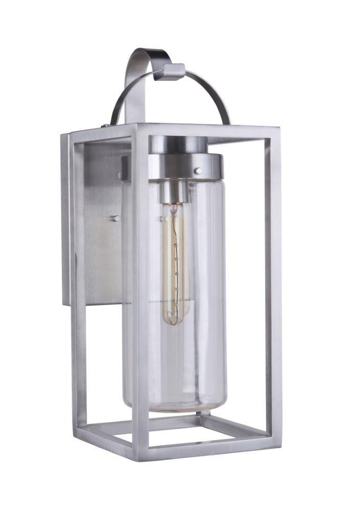 Neo Medium Outdoor Lantern 1 Light Satin Aluminum
