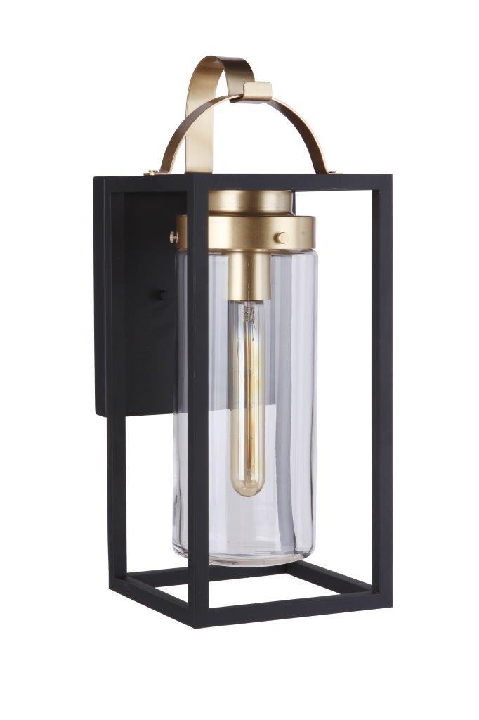 Neo Large Outdoor Lantern 1 Light Midnight / Satin Brass
