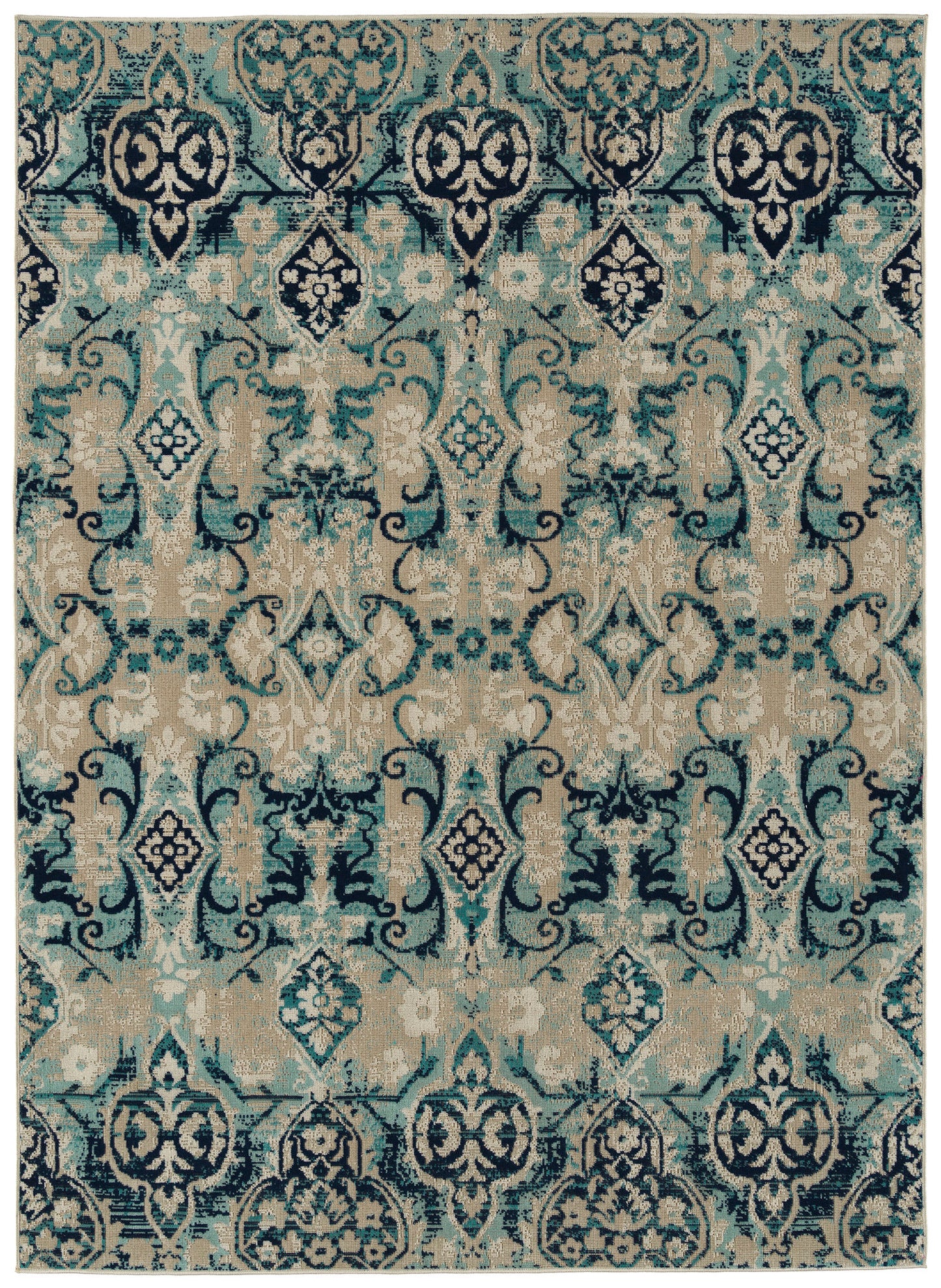 Kaleen Zuma Beach Collection ZUM09-17 Blue Area Rug 7'10" x 10'